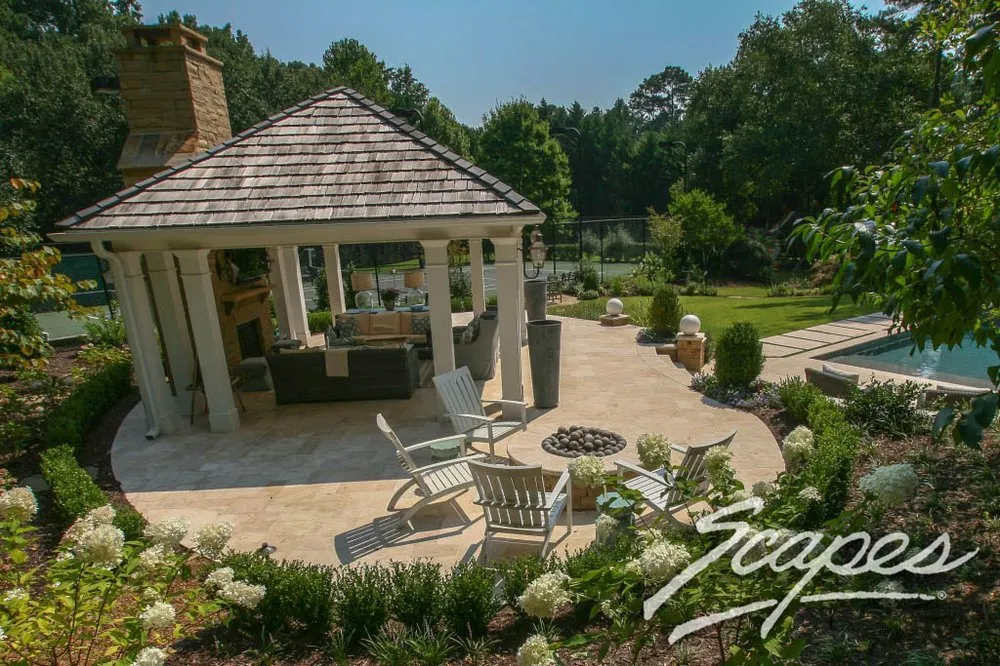 Custom landscaping services for year-round maintenance in Roswell, GA by Scapes