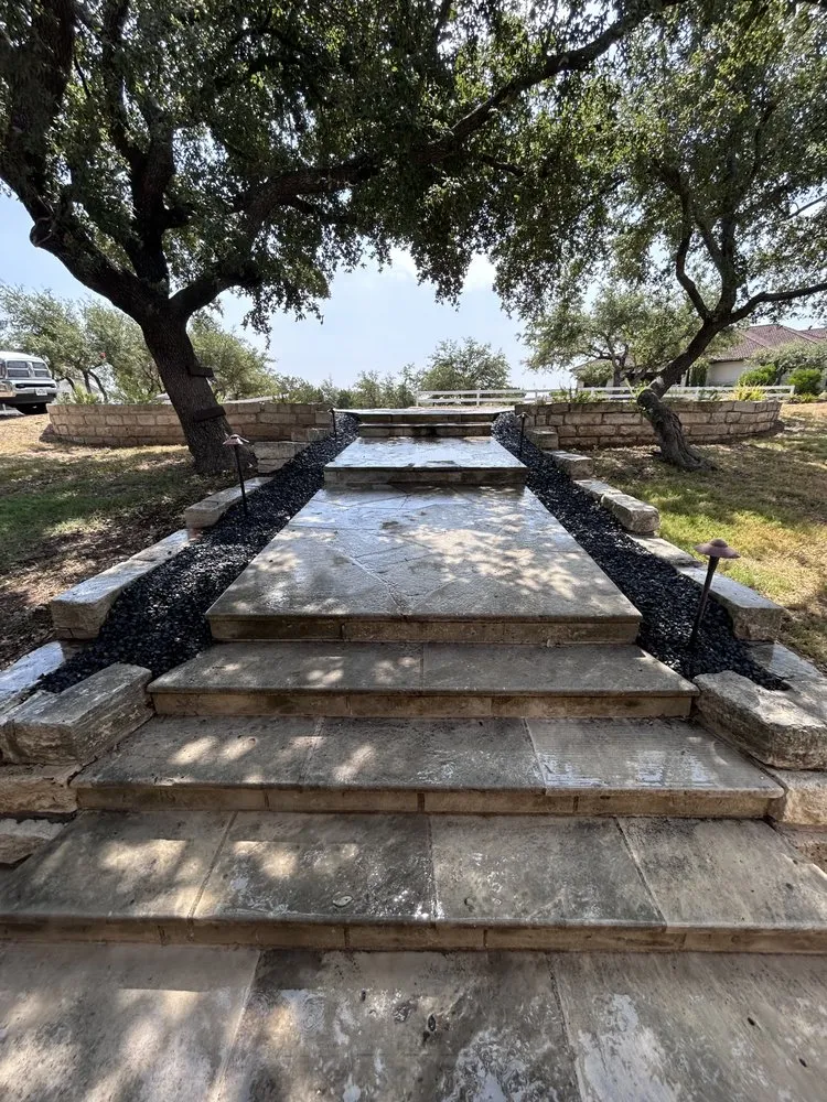 Affordable lawn mowing service in New Braunfels, TX by Scenic Designs