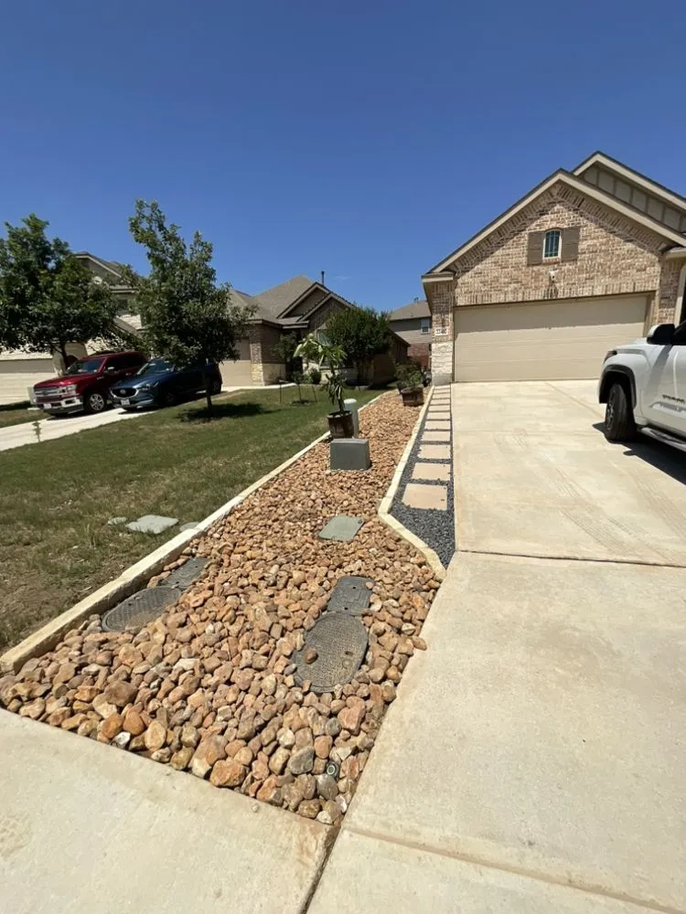 Local landscape installation in Boerne, TX by Scenic Green Landscaping