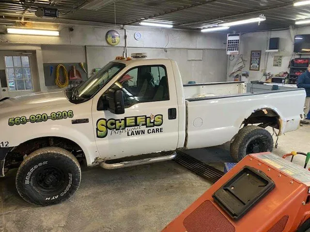 Custom landscape installation in Fairbank, IA by Scheel's Professional Lawn Care