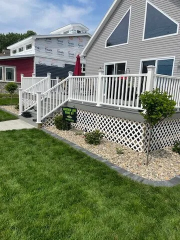 Custom garden landscaping with custom design in Knox, IN by Scherf's Lawn Service