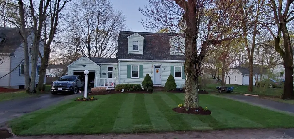 Custom yard cleanup service for residential properties in Whitman, MA by schirmer services