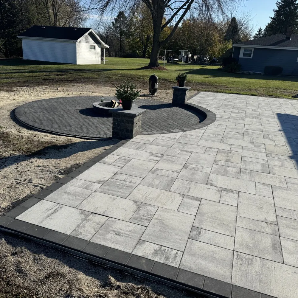 Local garden landscaping with custom design in Saukville, WI by Schnappup Snow Service