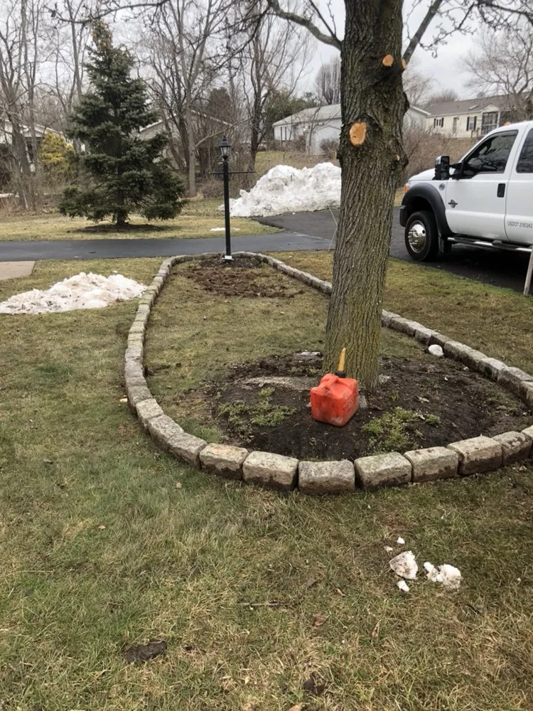 Professional garden landscaping in Warminster, PA by Schonewolf Lawn Care