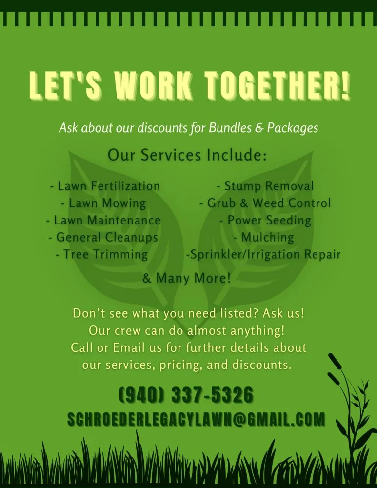 Top-rated lawn care service near you across Wichita Falls, TX - Schroeder Legacy Lawn Care