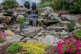 Custom garden landscaping with custom design in Hendersonville, NC by Scotties Tree & Landscaping Services