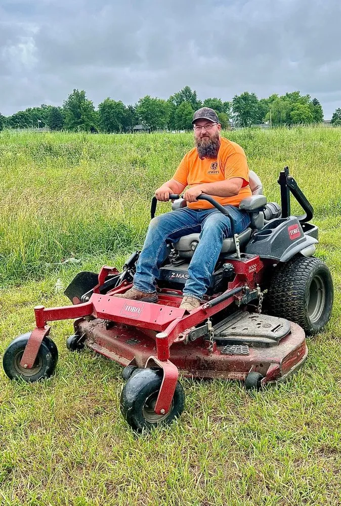 Professional lawn mowing service for beautiful yards across Bloomington, IL - Scott's Exterior Maintenance