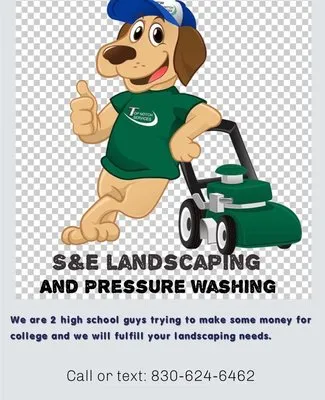 S&E Landscaping And Pressure washing Logo
