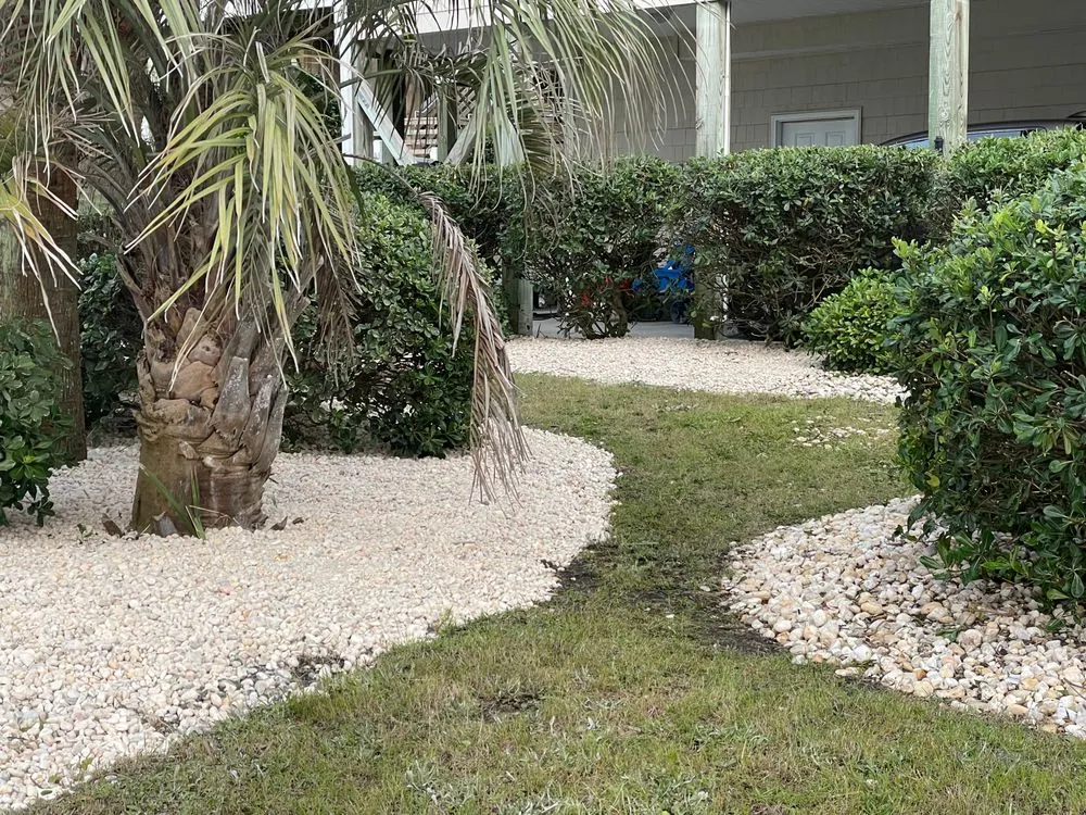 Custom garden landscaping in Holly Ridge, NC by Sea Grass Landscaping