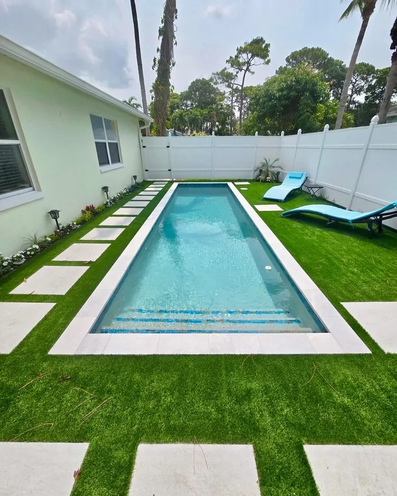 Custom landscape installation for residential properties across Lake Worth, FL - Seacoast Artificial Turf & Landscape