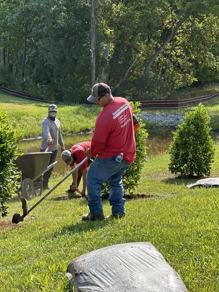 Custom garden landscaping with custom design in Inwood, WV by Seasonal Services Garden Center & Landscape Supply