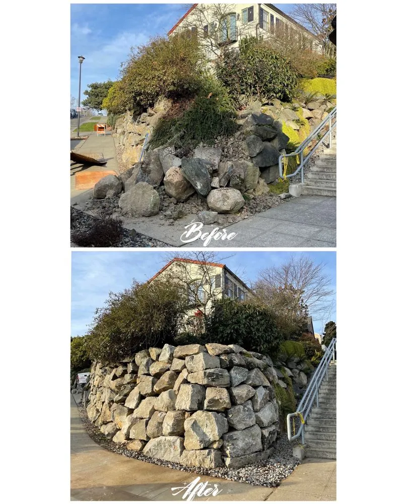Local residential landscaping in Mercer Island, WA by Seattle Rockeries