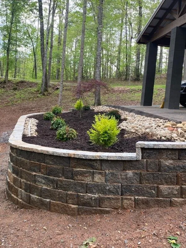 Professional landscape installation with custom design in Anderson, SC by Secret Gardens of the Upstate