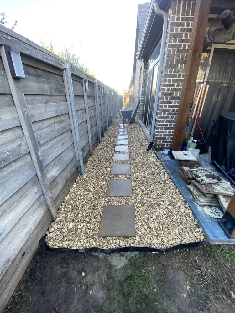 Expert landscape installation with custom design in Pilot Point, TX by Self Made Lawn Care