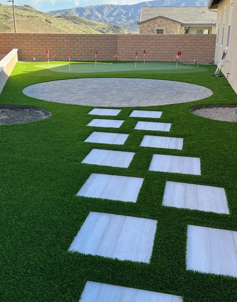 Professional landscape installation for beautiful yards in Coto de Caza, CA by Sequoia Synthetic Grass