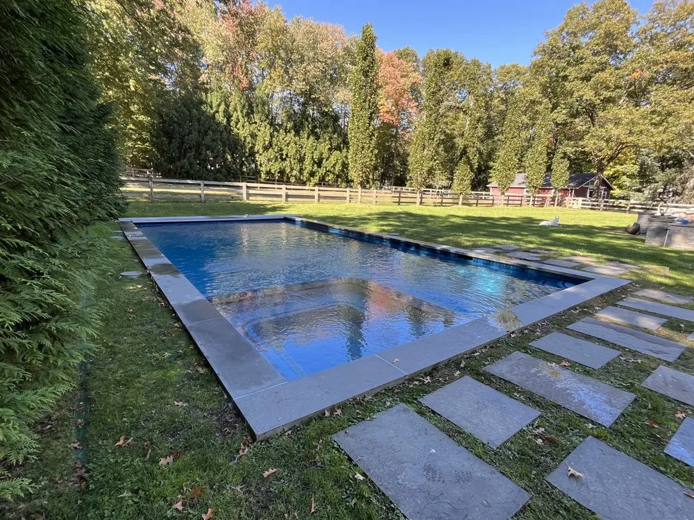 Custom landscape installation in Sparta, NJ by Serene Pools