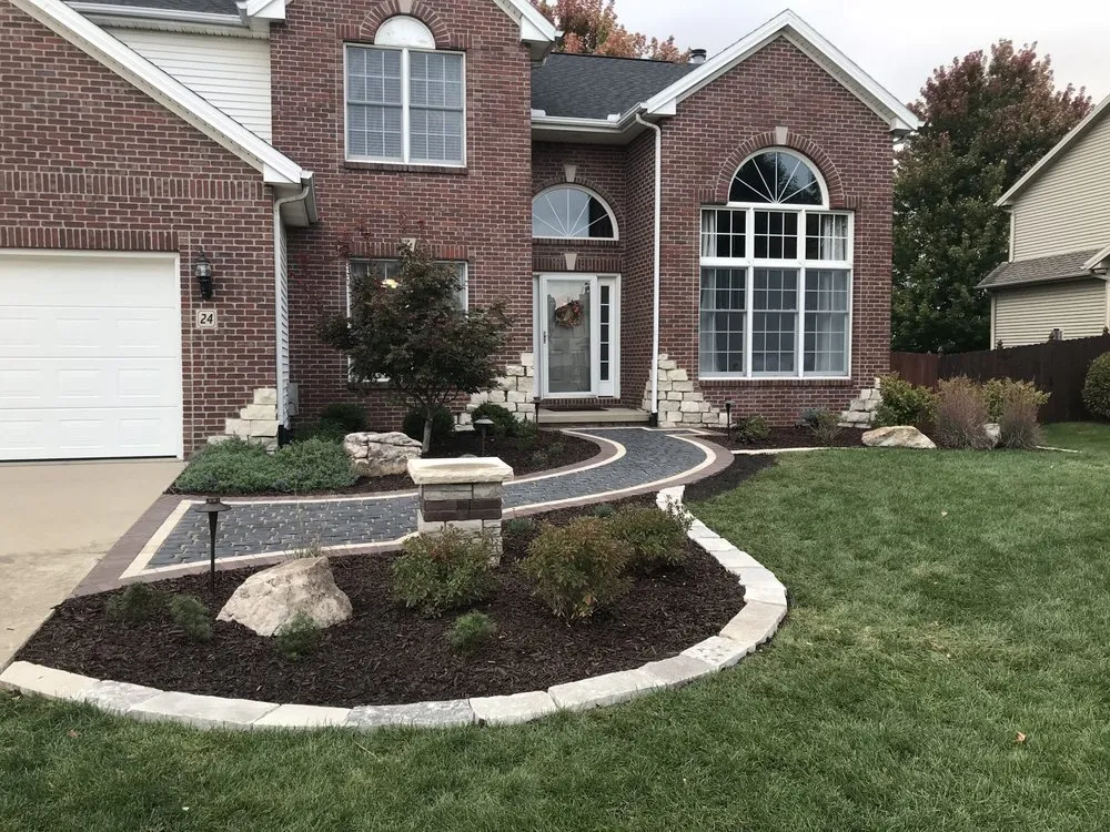 Professional garden landscaping for homes in Bloomington, IL by Serenity Creek Design & Landscaping