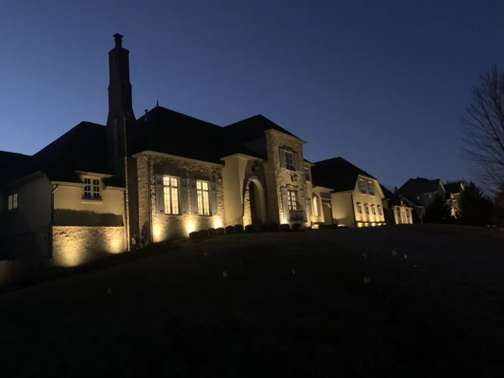 Custom outdoor landscaping in Ballwin, MO by Serenity Landscape Lighting