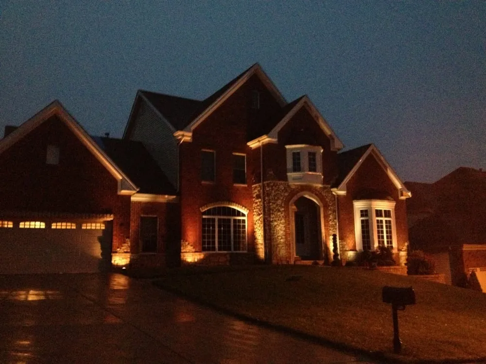 Reliable lawn mowing service with custom design in Ballwin, MO by Serenity Landscape Lighting