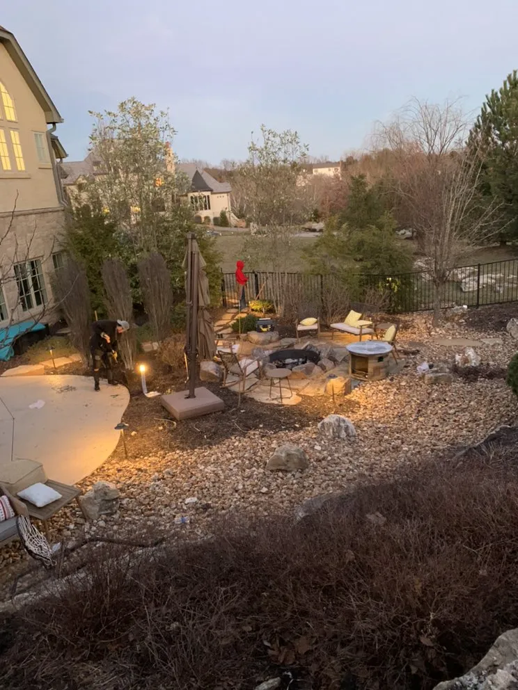 Custom yard maintenance for outdoor upgrades in Ballwin, MO by Serenity Landscape Lighting