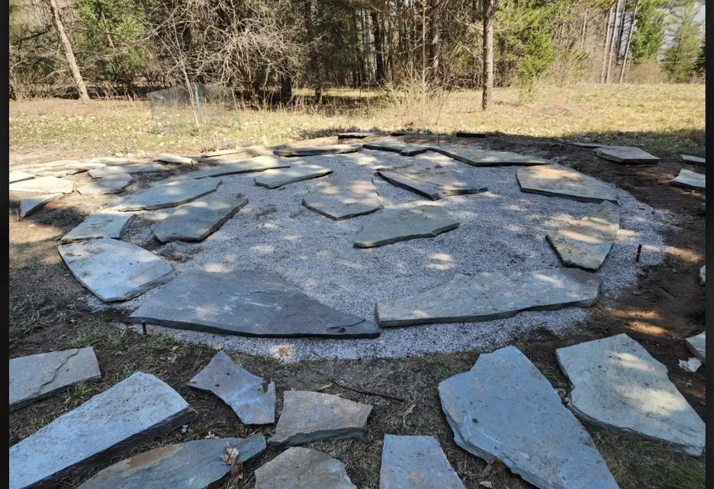 Custom garden landscaping in Omena, MI by Serenity Landscaping