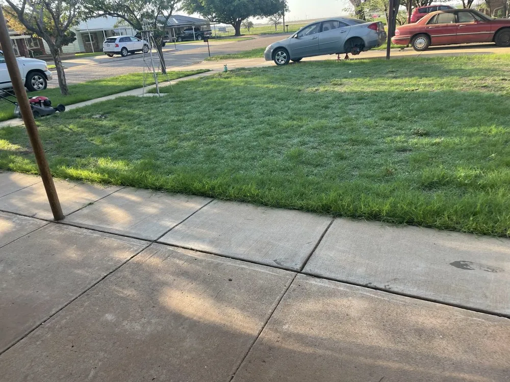 Professional yard maintenance in Lubbock, TX by Serg The Lawn Barber