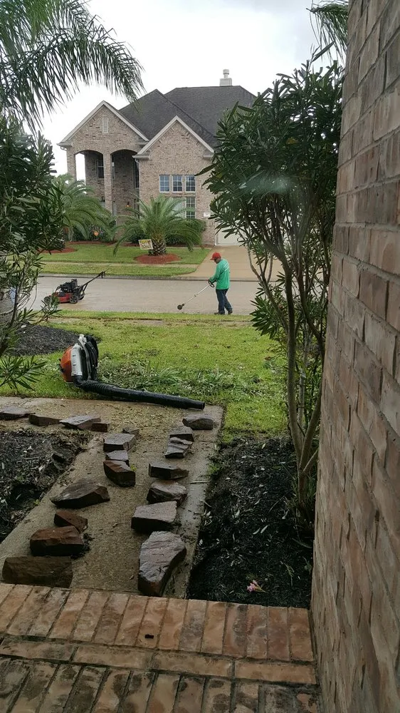 Professional yard cleanup service for residential properties across Alvin, TX - Serranos' Lawn Service