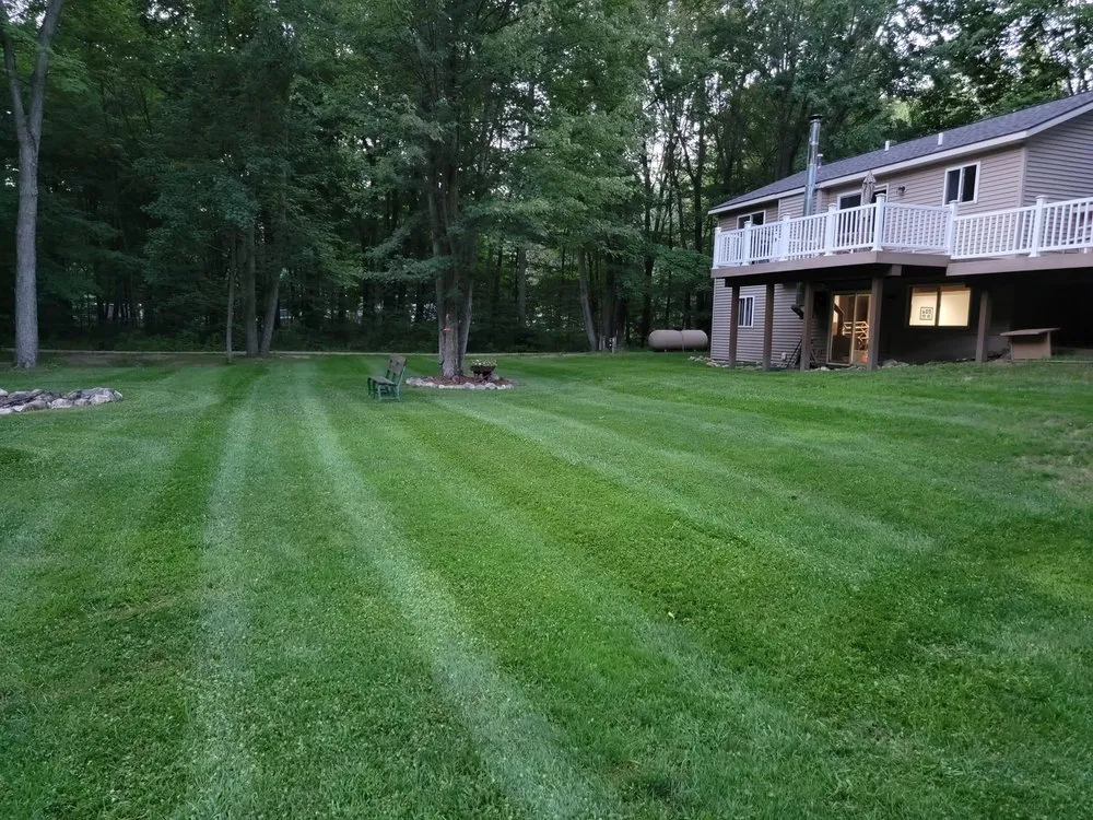 Professional lawn mowing service in Belchertown, MA by Serv All Property Maintenance