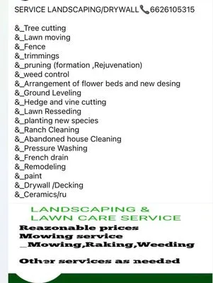 Service Landscaping/Drywall Logo