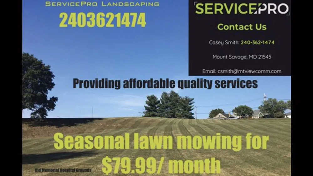 Professional lawn mowing service in Mount Savage, MD - Service Pro Landscaping