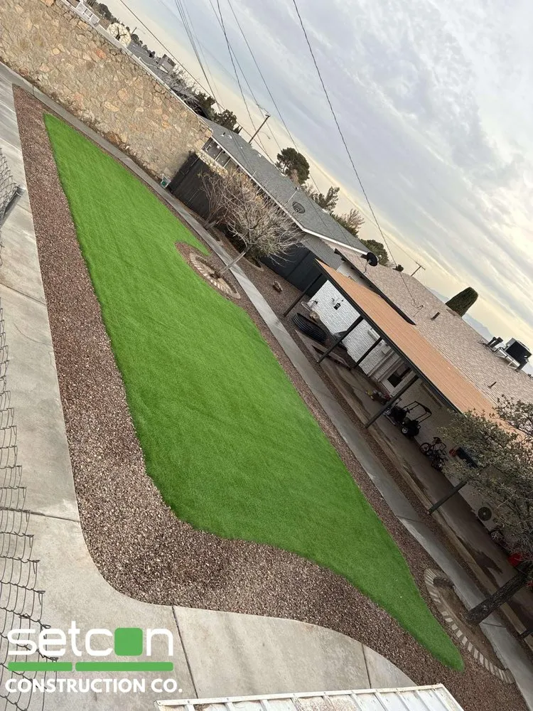 Custom yard maintenance with custom design in El Paso, TX by Setcon Xeriscaping