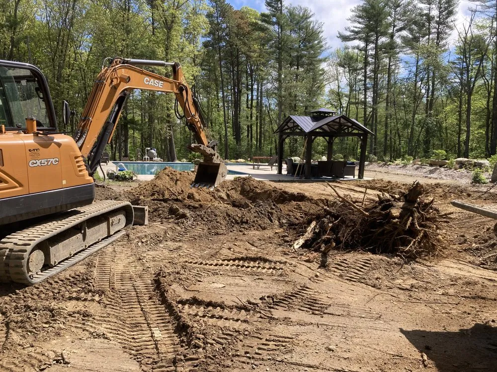 Expert garden landscaping with custom design in Thompson, CT by Sevigny Excavation Services