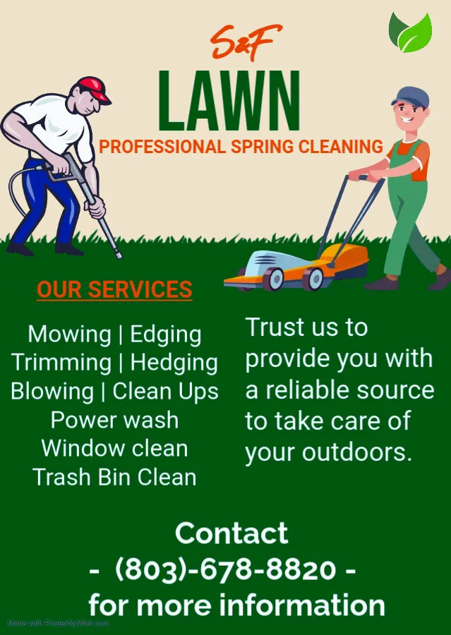 Trusted lawn care service for beautiful yards in Columbia, SC by S&F Landscaping & Pressure Washing