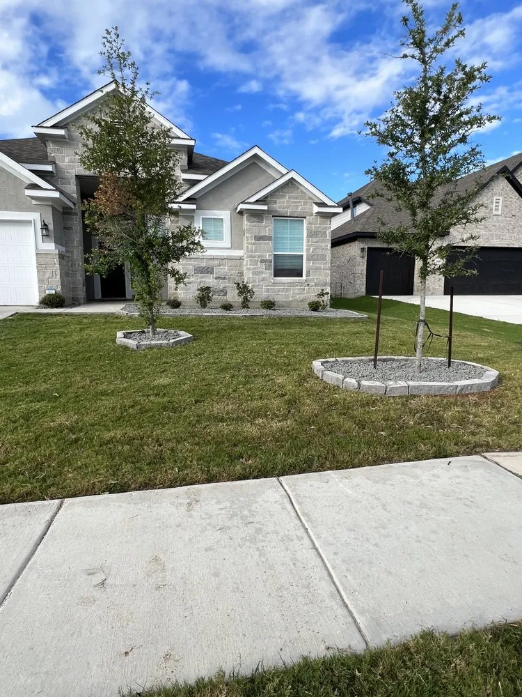 Professional landscape installation in Kyle, TX by S&G landscaping