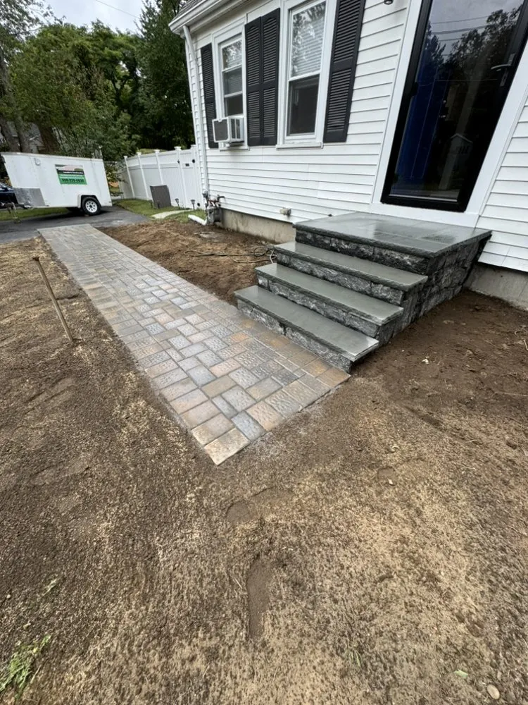Expert landscape installation for homes in Framingham, MA by Shadow Stone Masonry