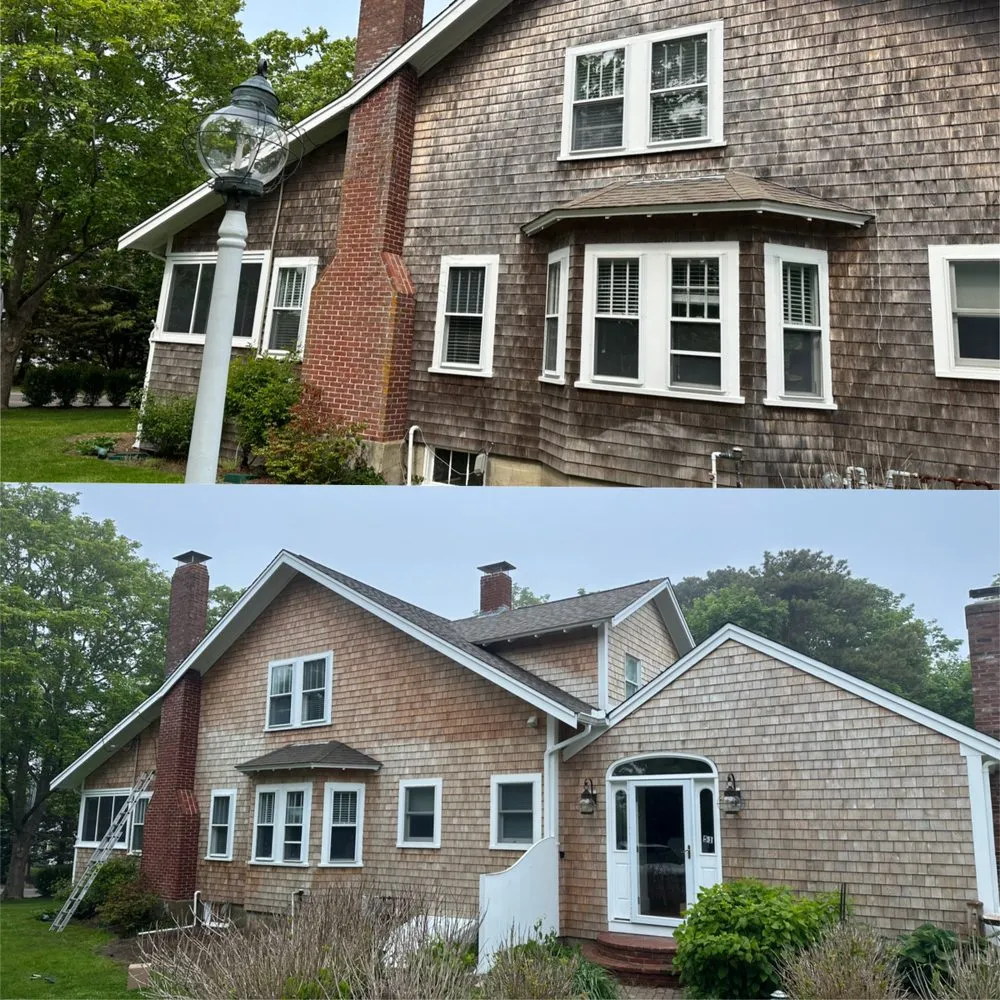 Professional outdoor landscaping in Mashpee, MA by Shalom Masonry