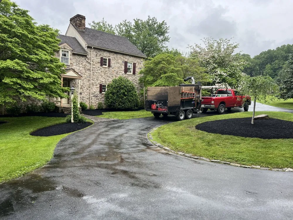Affordable yard cleanup service with custom design in Elverson, PA by Shanks Property Maintenance