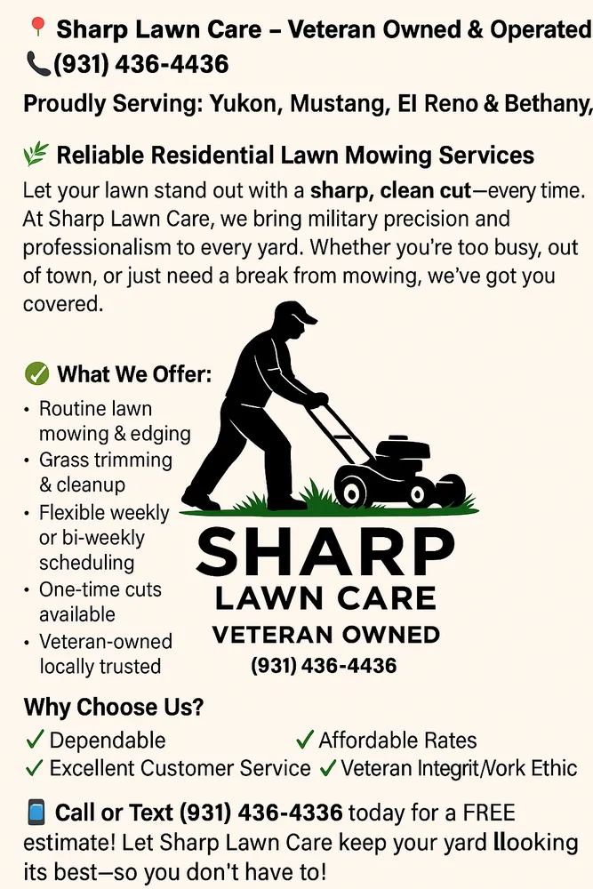 Affordable landscaping services in Yukon, OK - Sharp Lawn Care