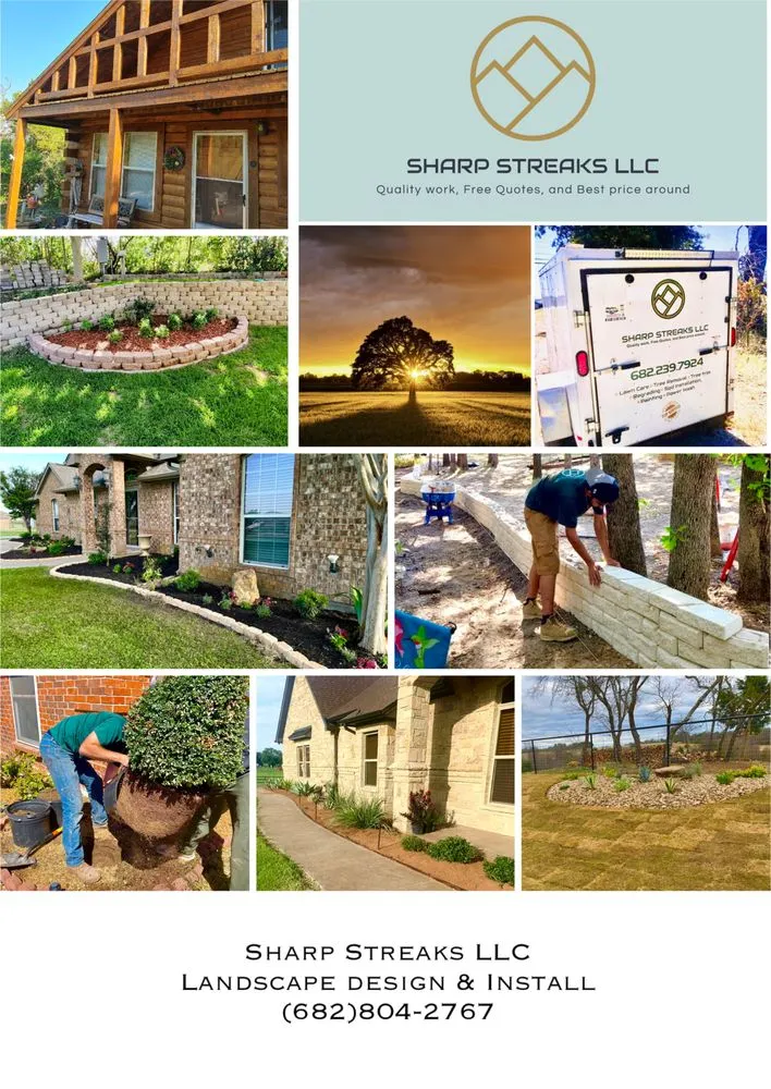 Custom outdoor landscaping near you across Weatherford, TX - Sharp Streaks