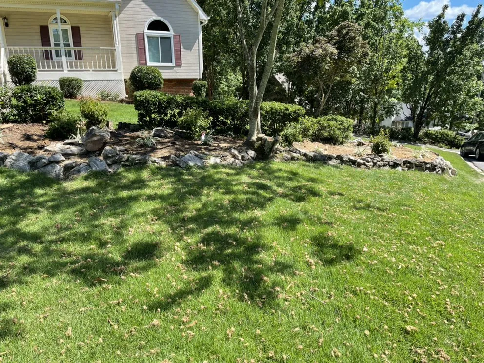 Professional landscape installation for homes in Birmingham, AL by Sharpe Finish Lawn and Land Services