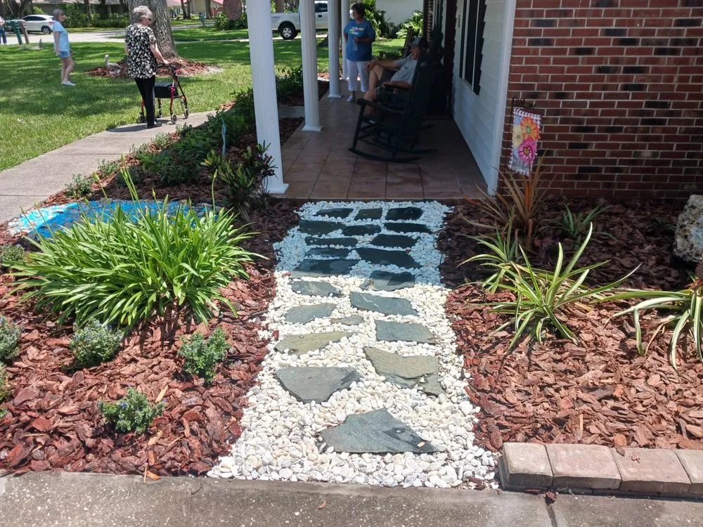 Custom landscape installation for beautiful yards in Lakeland, FL by Sharpe Landscape Designz