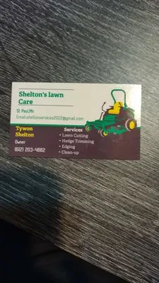 Shelton""s Lawn Care Logo
