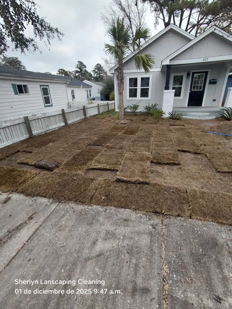 Professional lawn mowing service for residential properties across Wilmington, NC - Sherlyn landscaping & cleaning Services LLC