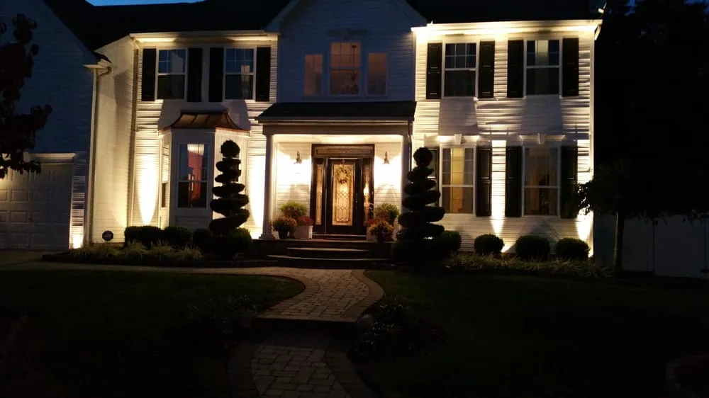 Professional lawn mowing service for homes in Southampton, NJ by Sherwood Landscape Lighting & Design