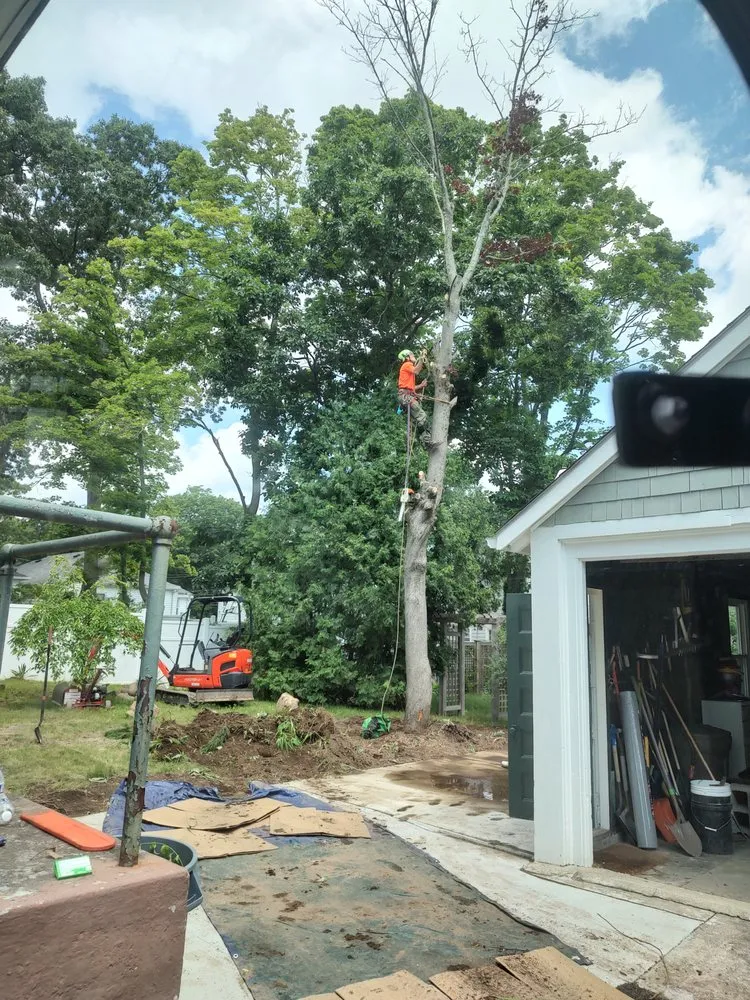 Custom outdoor landscaping in Raynham, MA - Sherwood Property Services