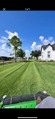 Shield & Stripes Lawn Care Logo