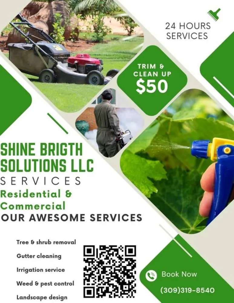 Professional residential landscaping in Peoria, IL by Shine Bright Solutions