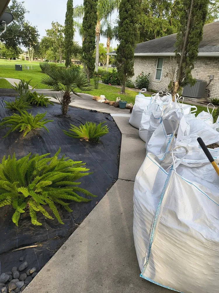 Local landscape installation in Santa Rosa, TX by Shino Lawns