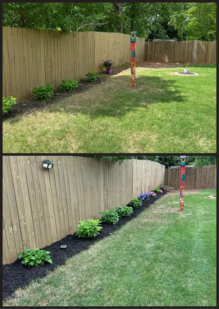 Custom outdoor landscaping with custom design in Dawsonville, GA by Shoal Creek Landscaping