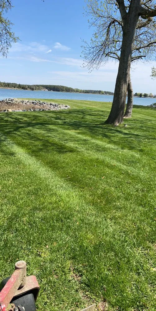 Custom lawn mowing service for outdoor upgrades in Cambridge, MD by Shore Creations